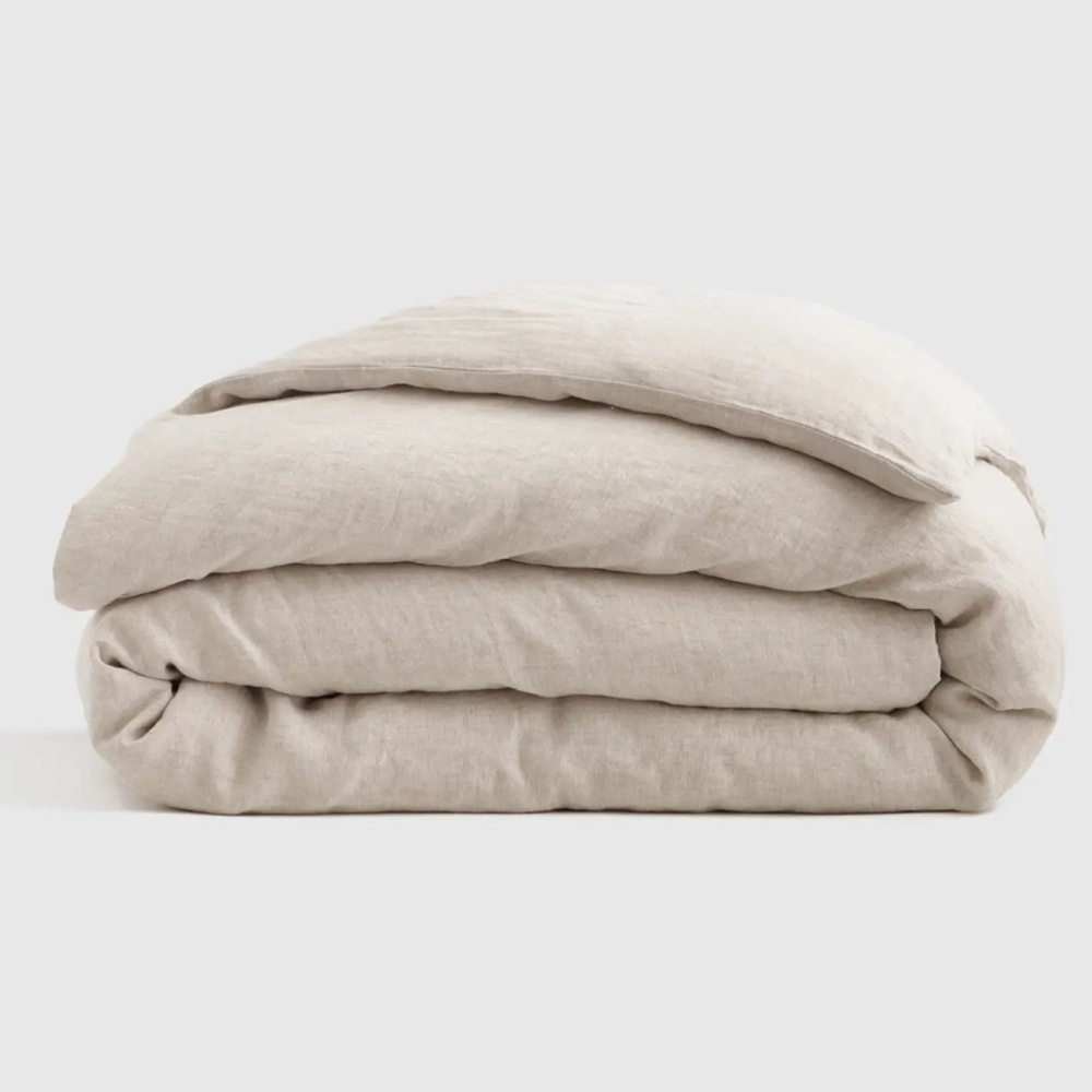 NWOT Quince European Linen Natural Chambray Duvet Cover - Queen